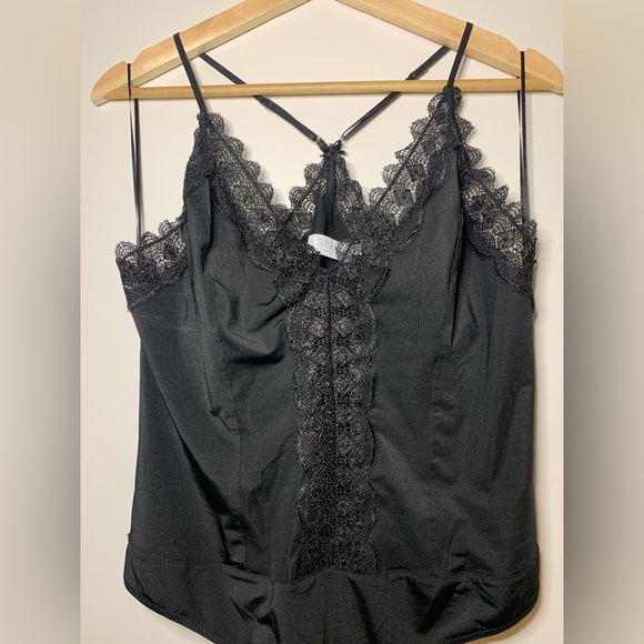 NWOT ASTR black stretch lace bodysuit XL - Picture 2 of 9